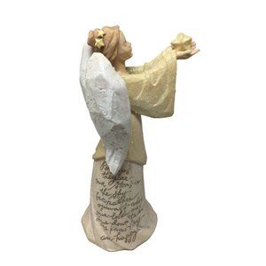 2002 Enesco Foundations Glitter Angel Figurine Holding Star